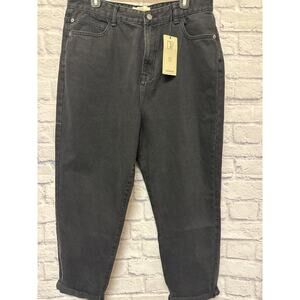 Don't Think Twice Black Lou Curve Woman's Slim Mom Jeans SZ 16 (20x32) NWT